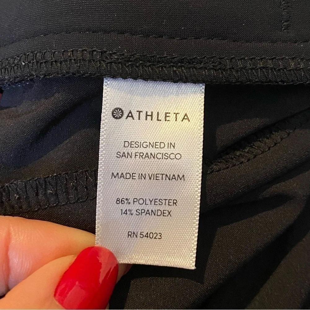 ATHLETA Women Black Wide Leg Snap Sides Pants Size 6